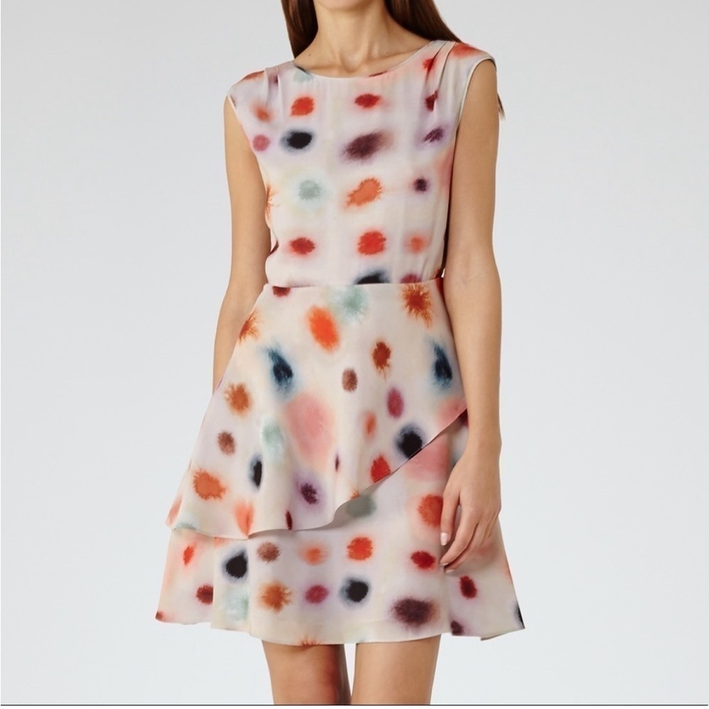 REISS Lora Ink Spot Dress
